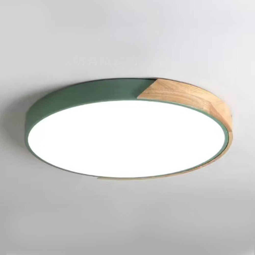 Nordic Pastel Wood LED Light Fixture for Ceiling