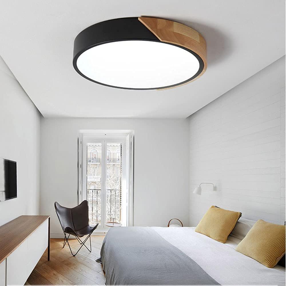 Nordic Pastel Wood LED Light Fixture for Ceiling