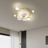 Planets Orbiting Modern Ceiling Fan With Light