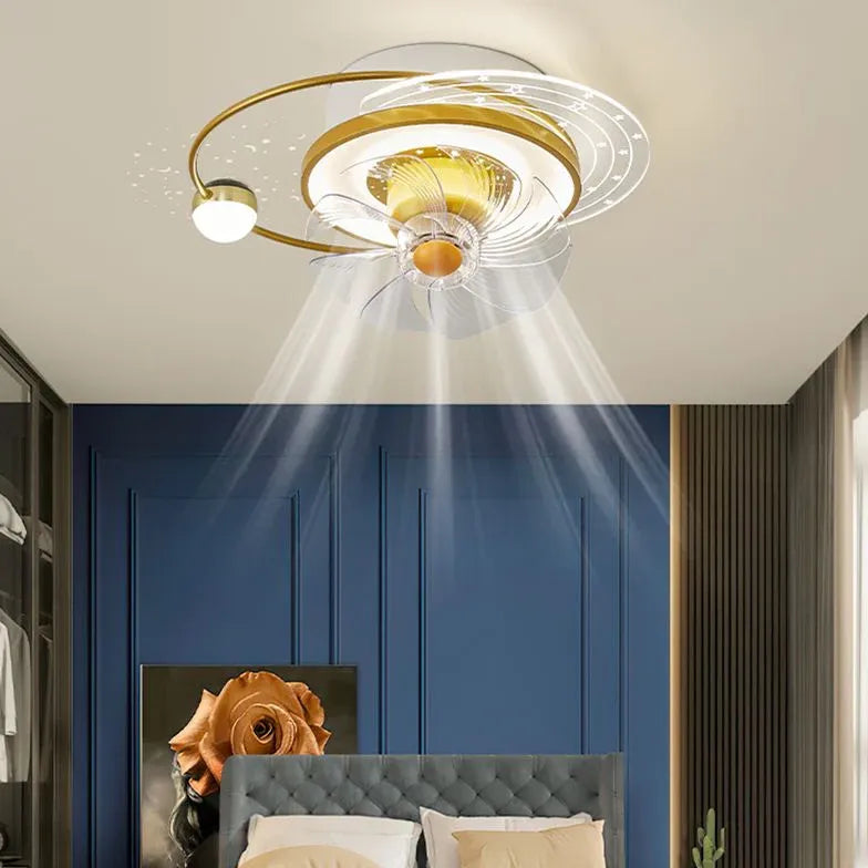 Multiple Lights Modern Ceiling Fan With Light