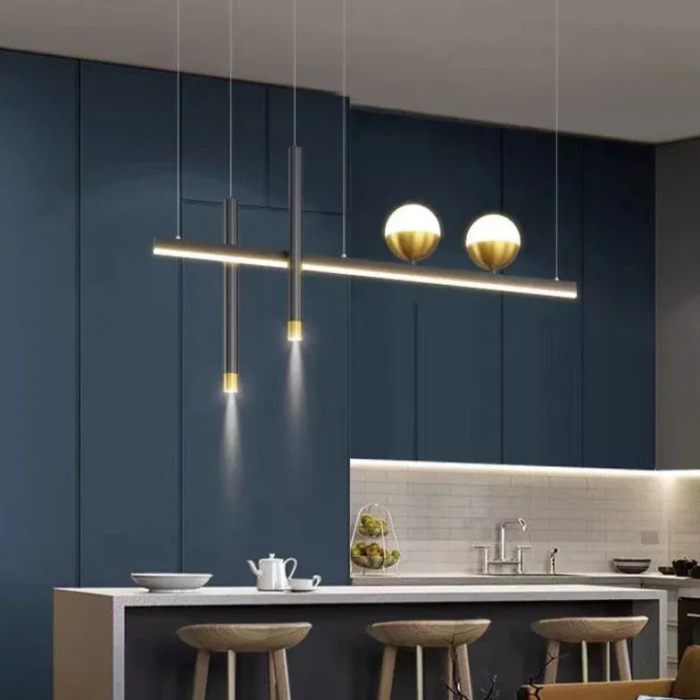 Lines Sphere Black Kitchen Pendant Light