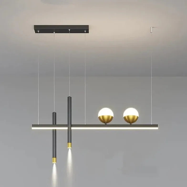 Lines Sphere Black Kitchen Pendant Light