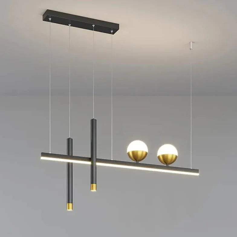 Lines Sphere Black Kitchen Pendant Light