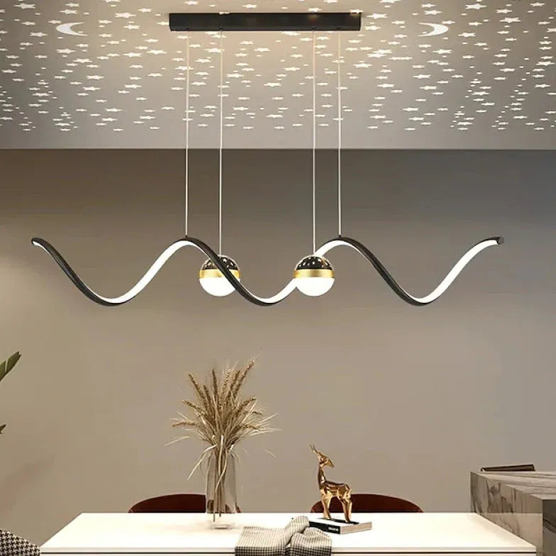 Wavy Spherical Shape Modern Kitchen Pendant Light