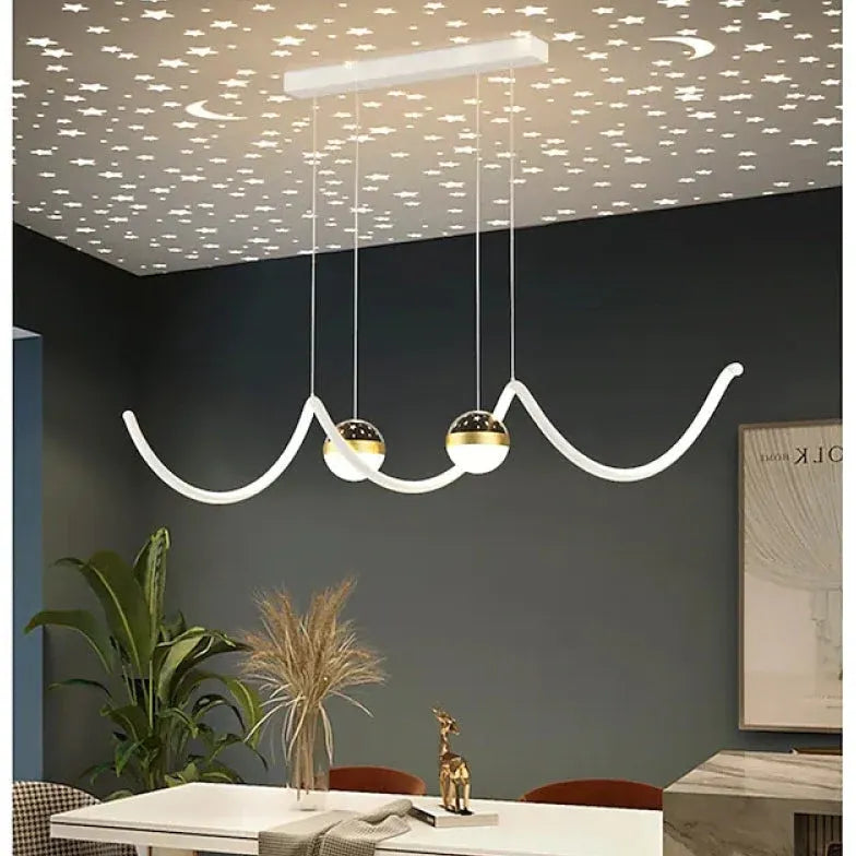 Wavy Spherical Shape Modern Kitchen Pendant Light