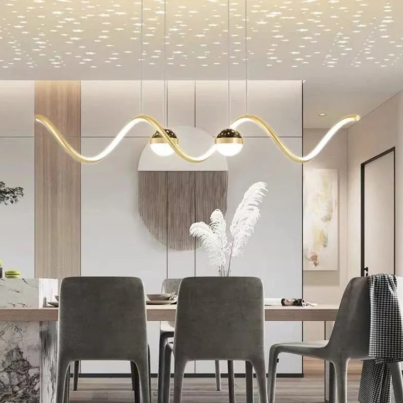 Wavy Spherical Shape Modern Kitchen Pendant Light