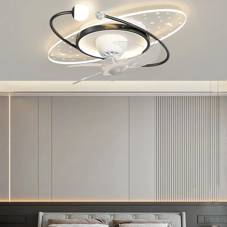 Star Ring LED Ceiling Fan With Light