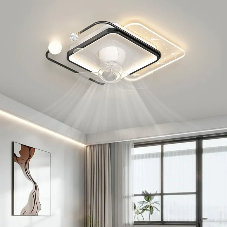 Star Ring LED Ceiling Fan With Light