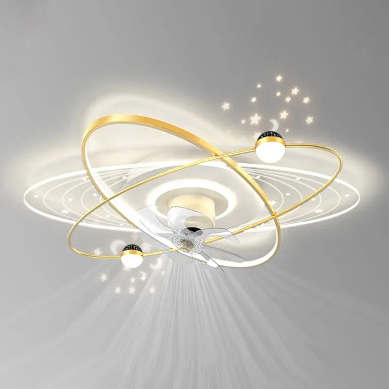 Star Ring LED Ceiling Fan With Light