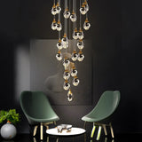 Water Drop Glass Gold Pendant Light