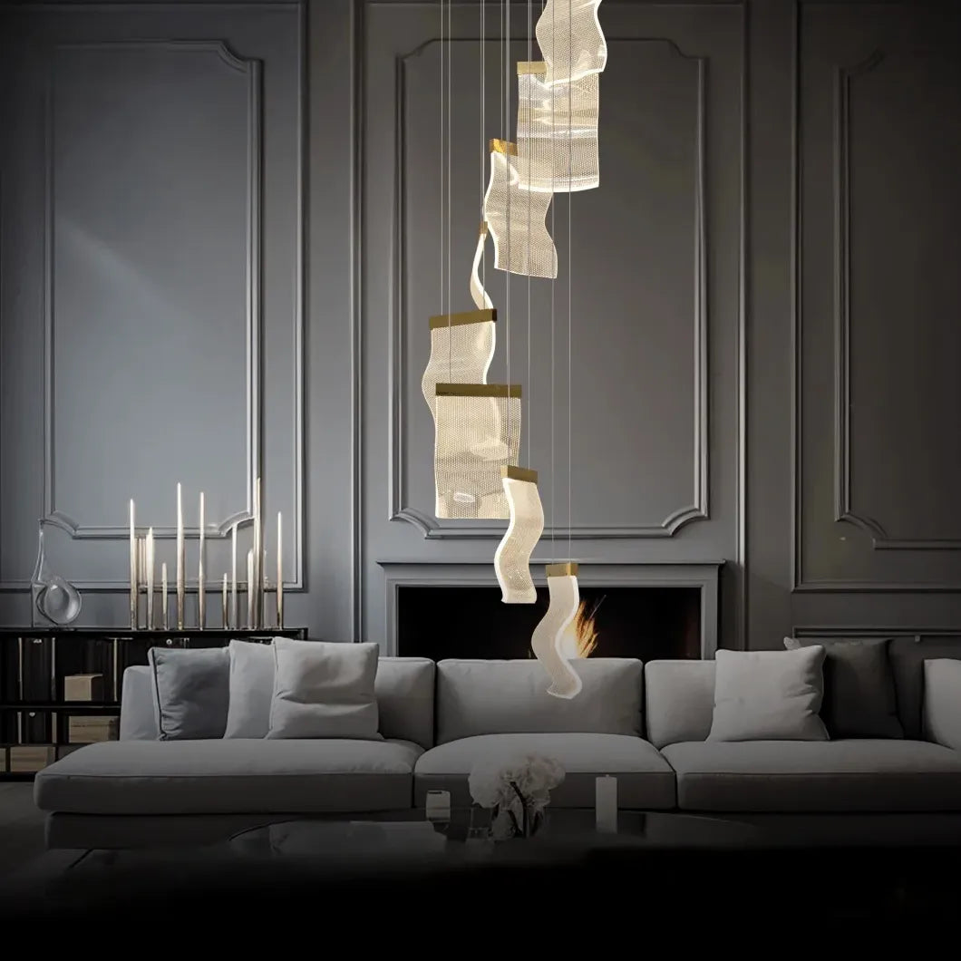 Square Stacking for Living Room Modern Chandelier