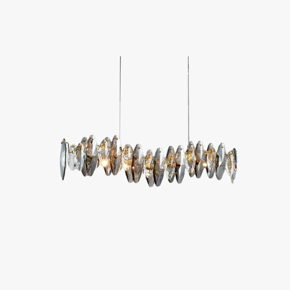 Oval Blade Crystal Kitchen Chandelier