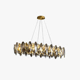 Bright Lights Shadows Crystal Gold Pendant Light