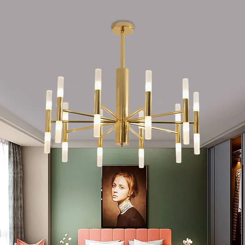 gold Modern Metal bedroom chandelier