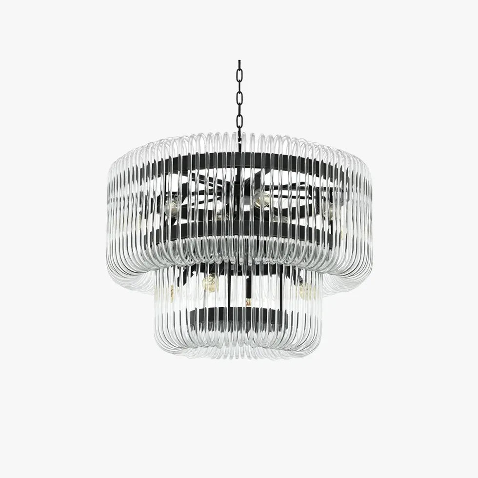 Light And Shadow Black Glass Pendant Light