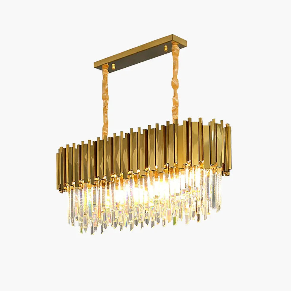 Vertical Trapezoid Gold Kitchen Pendant Light