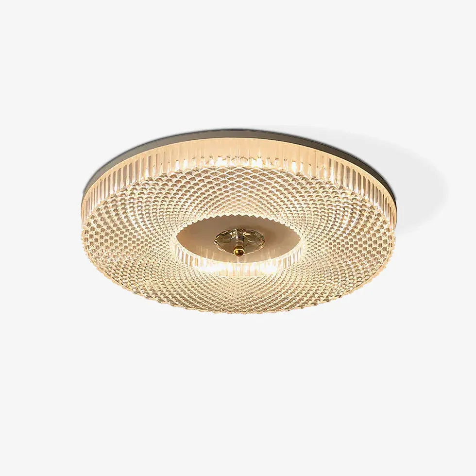 Radial Texture Bedroom Flush Ceiling Lights