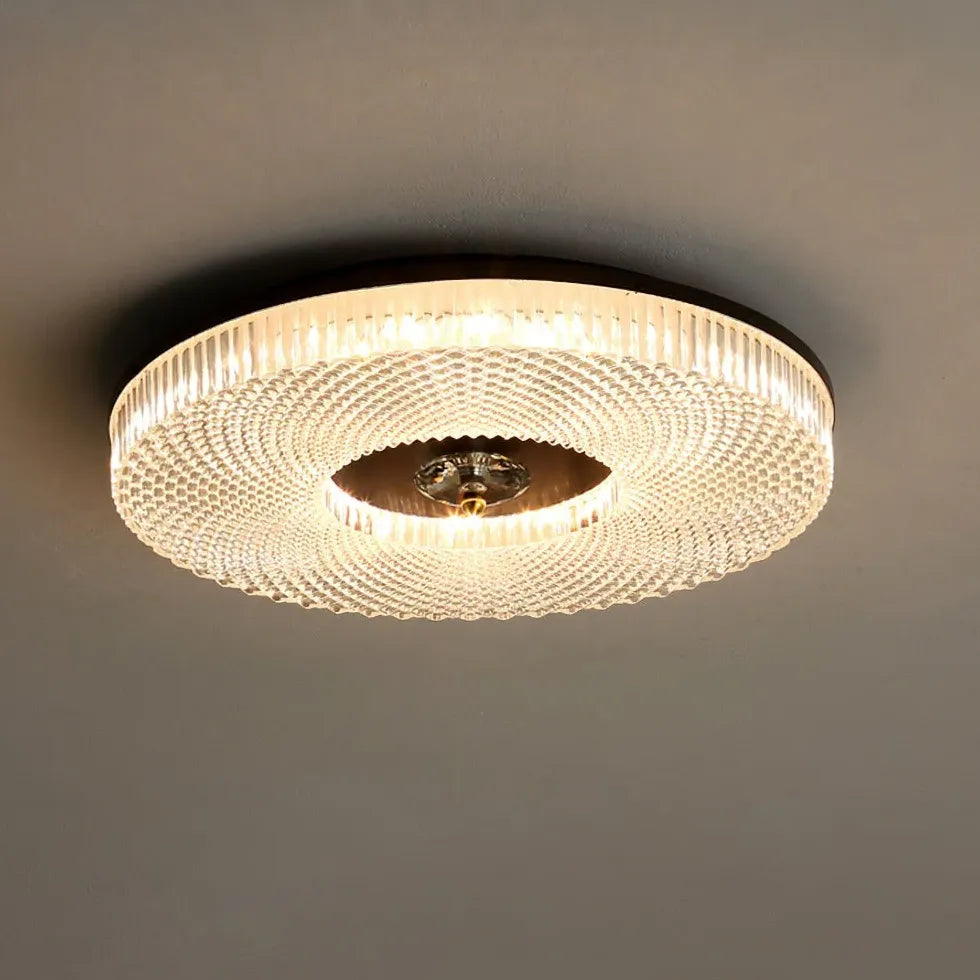 Radial Texture Bedroom Flush Ceiling Lights