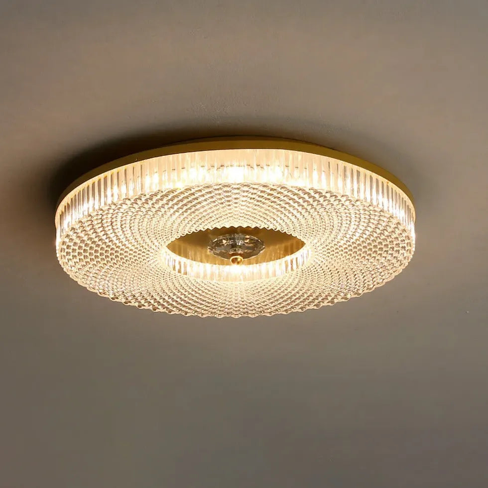 Radial Texture Bedroom Flush Ceiling Lights