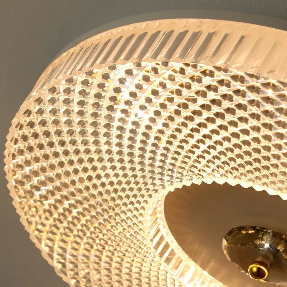 Radial Texture Bedroom Flush Ceiling Lights