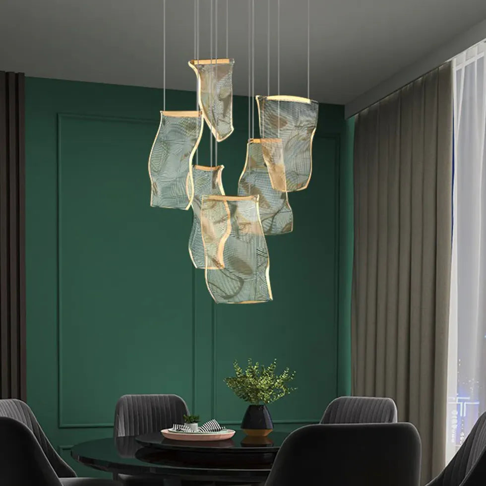 Flow Irregular Gold for Living Room Chandelier