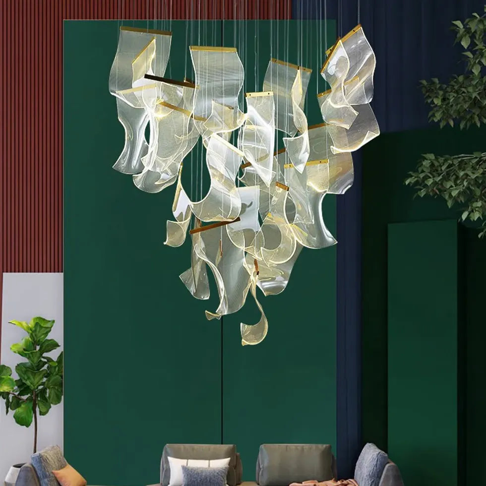 Flow Irregular Gold for Living Room Chandelier