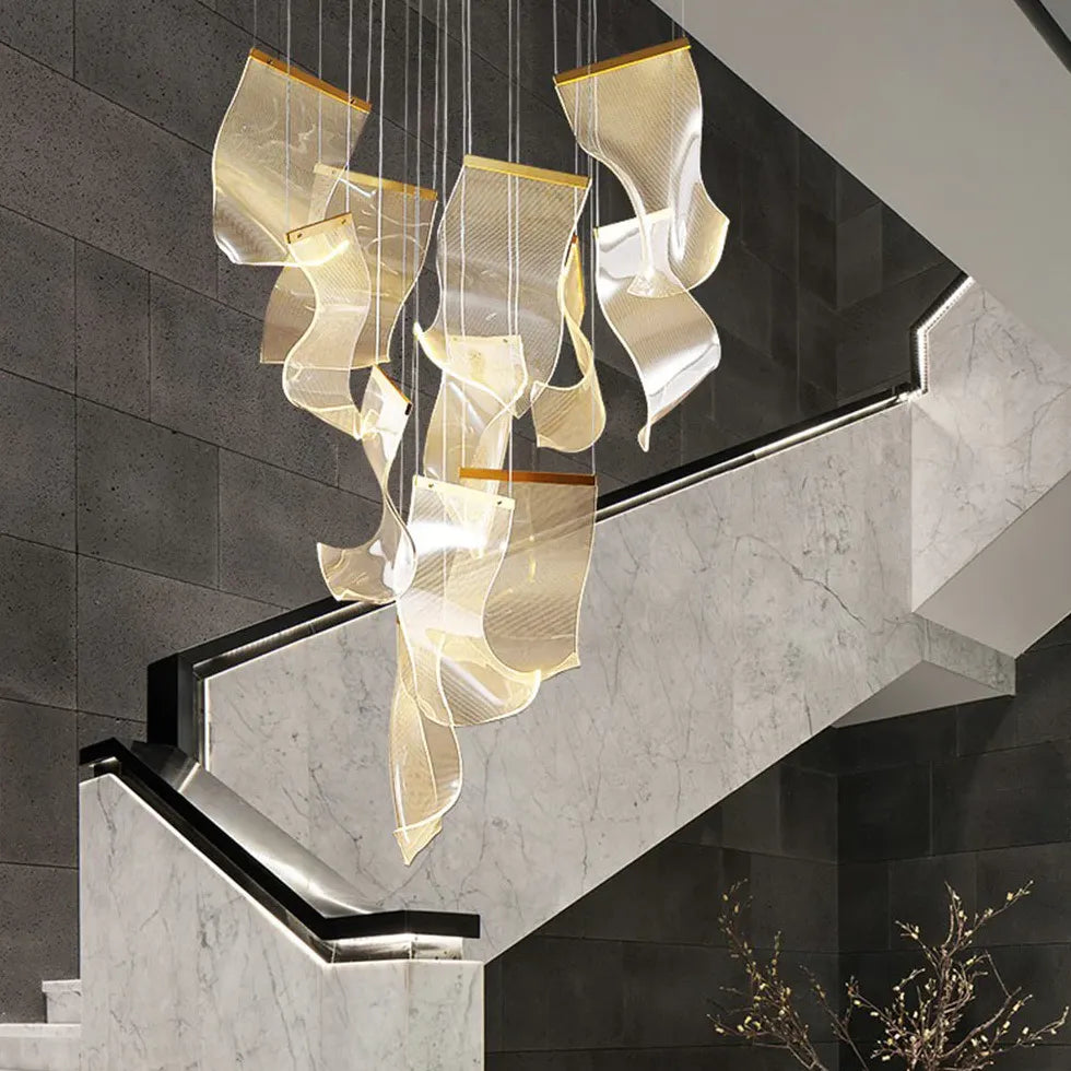 Flow Irregular Gold for Living Room Chandelier