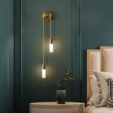 Long Rod Double Headed Gold Wall Lights