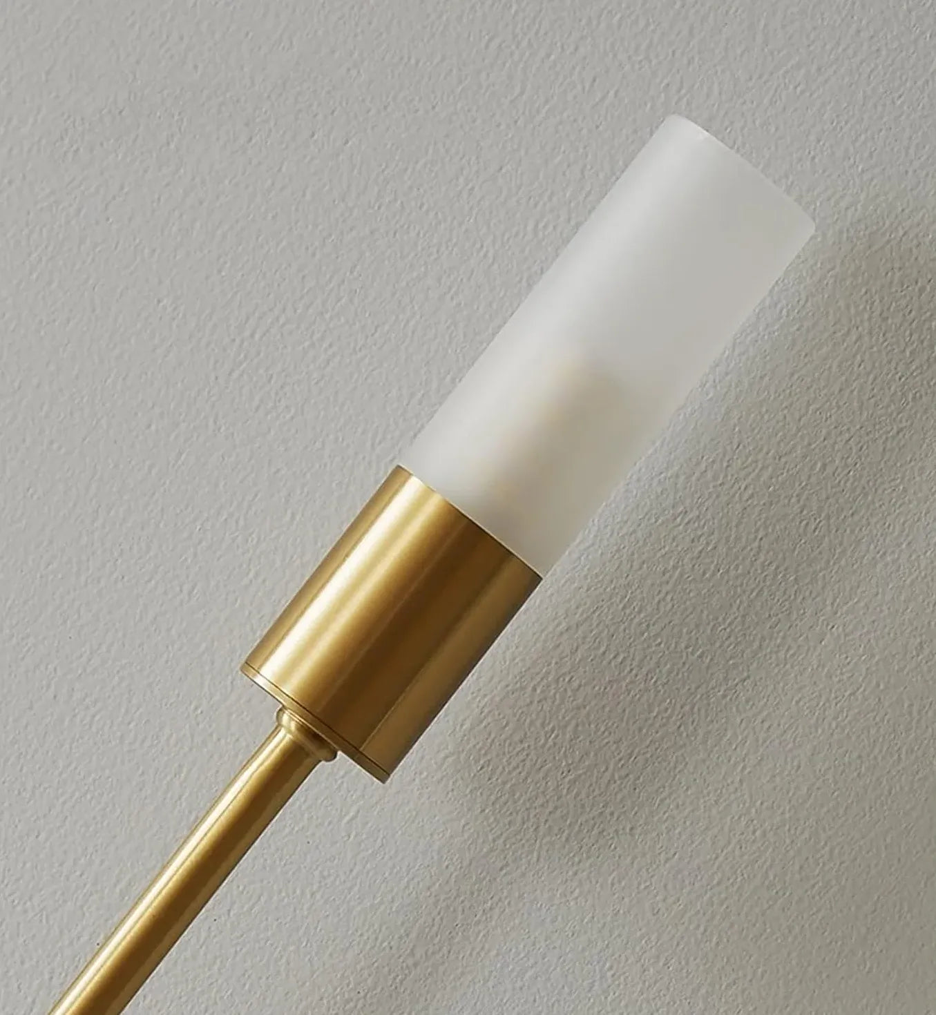 Long Rod Double Headed Gold Wall Lights