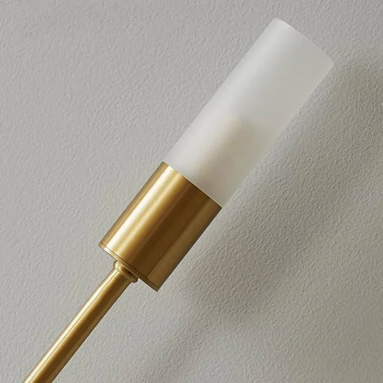 Long Rod Double Headed Gold Wall Lights