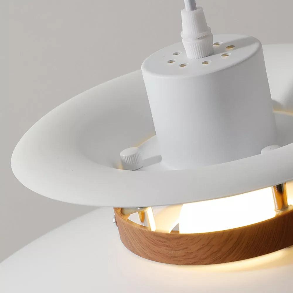 Wooden Wabi-Sabi UFO Style Pendant Light