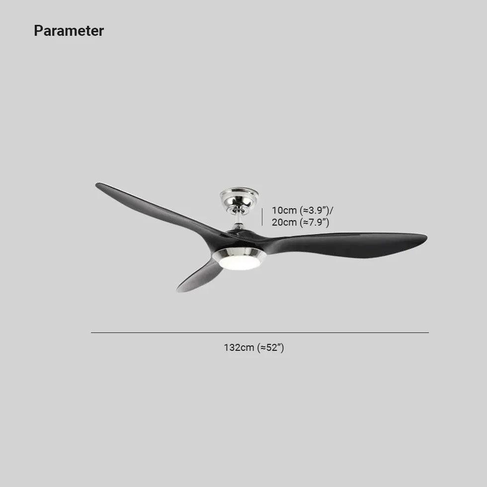 Silent Three-Blade Fan with Ceiling Light