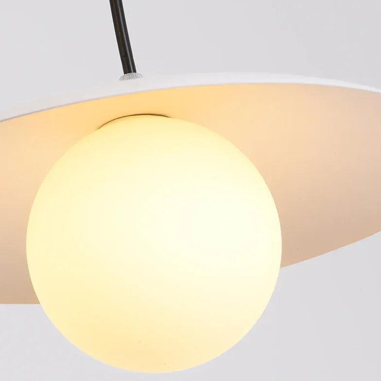 Pendant Lights for Bedroom with Iron and Glass Design