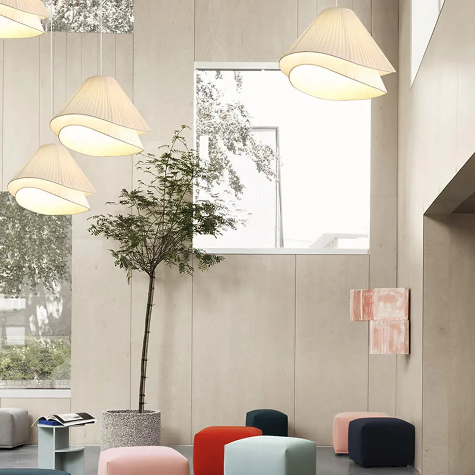 Folded Fabric Minimalist Pendant Light