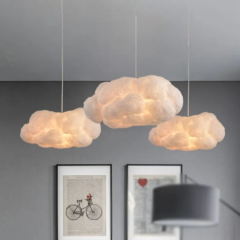 Cotton Ball Modern White Pendant Light