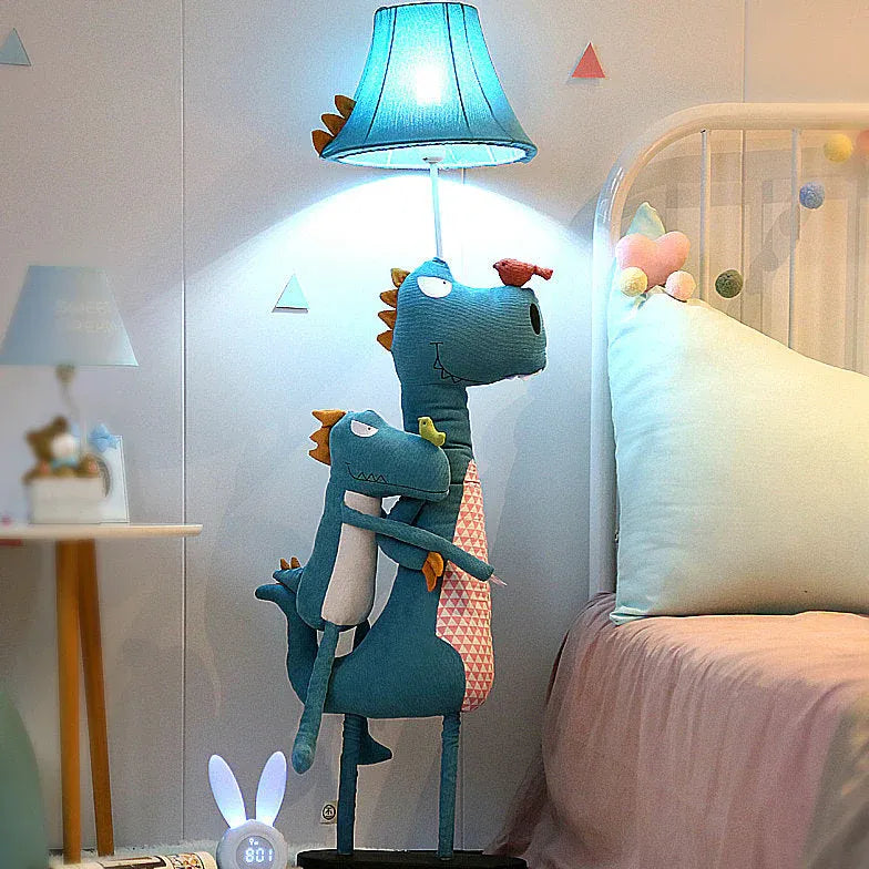 Cartoon Dinosaur Blue and Pink Floor Lamp