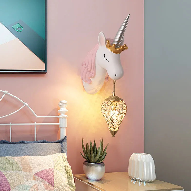 Unicorn Cartoon Children's Bedroom Wall Lights