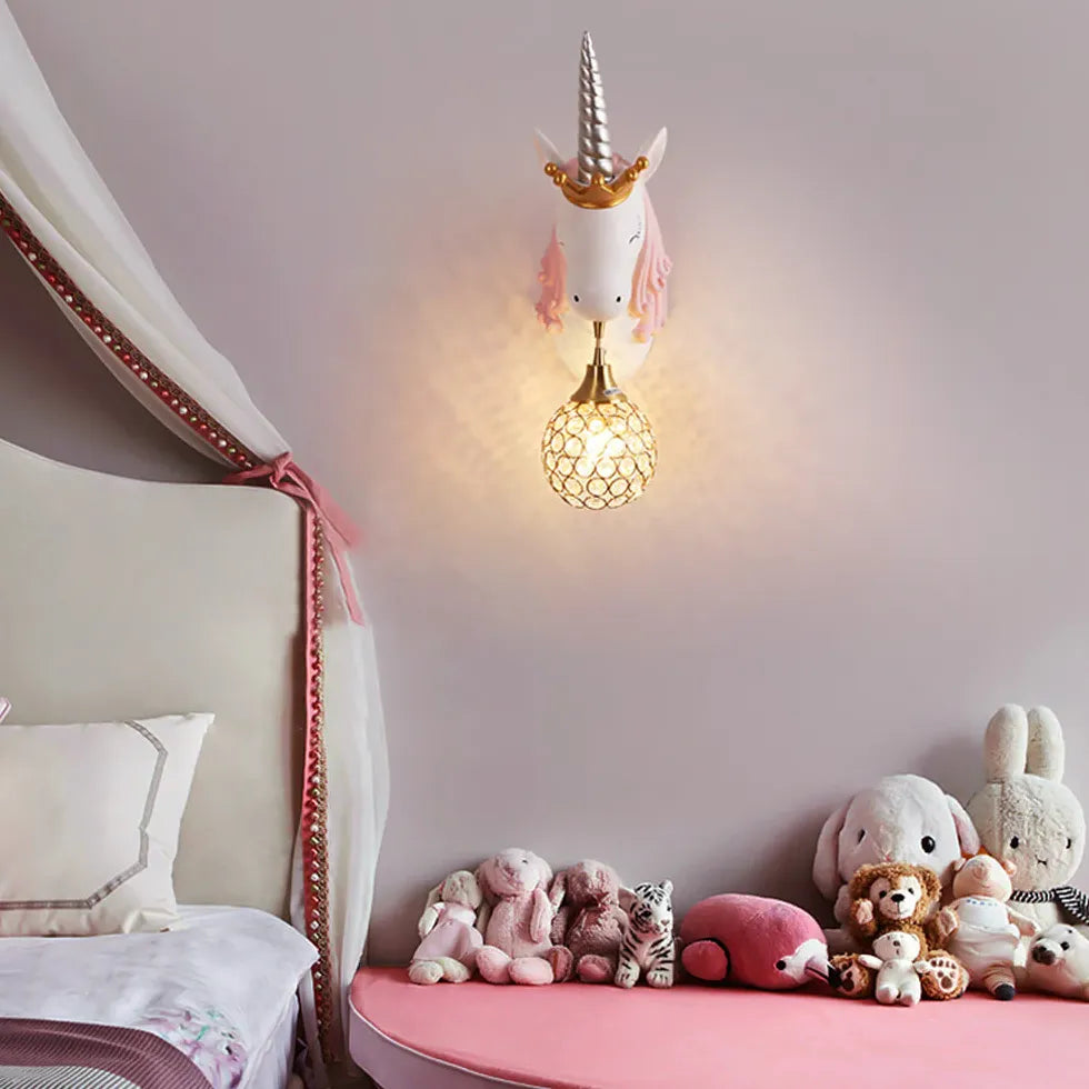 Unicorn Cartoon Children's Bedroom Wall Lights