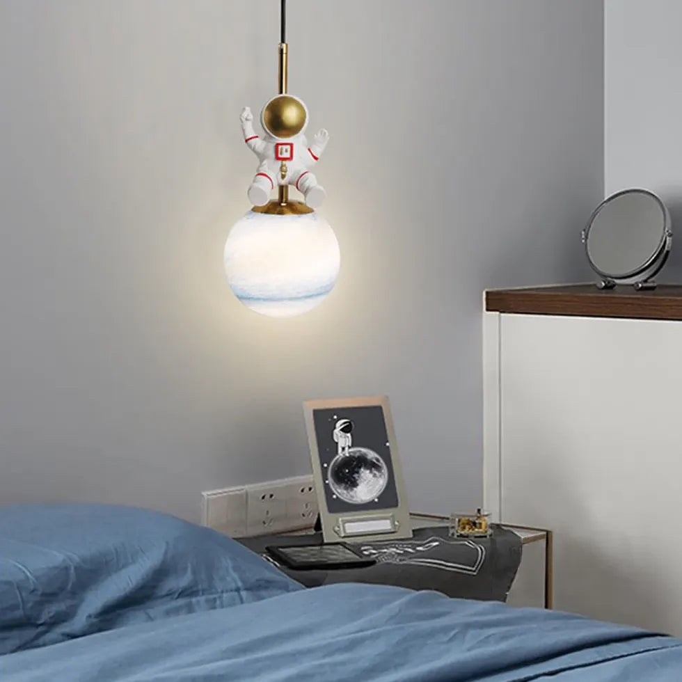 Astronaut Planet Ball Bedroom Pendant Light