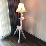 Cartoon Giraffe White and Pink Floor Lamp