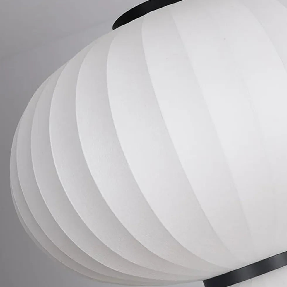 White Lantern and Hemisphere Pendant Light