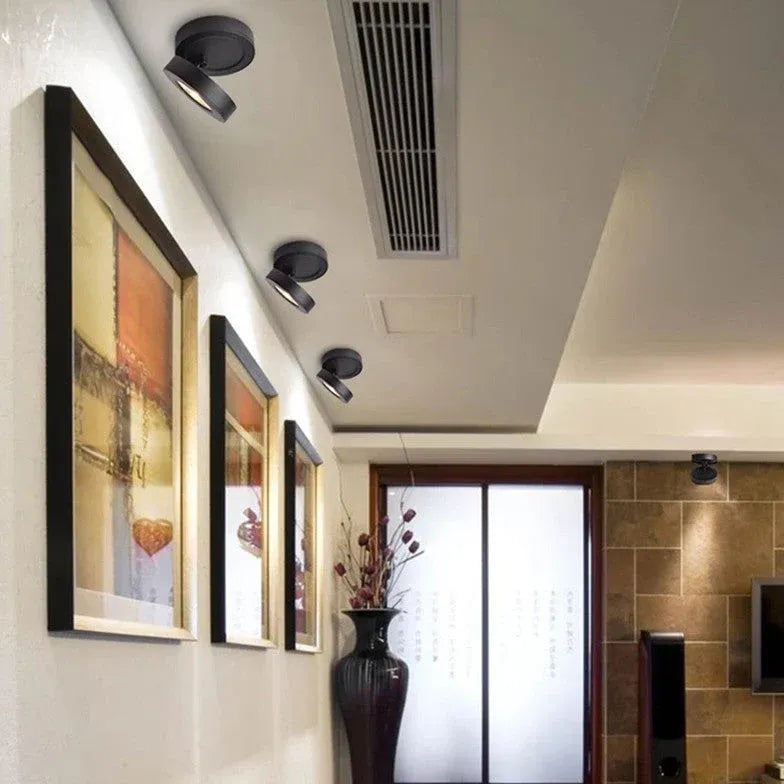 Black Inlay Bathroom LED Flush Ceiling Lights