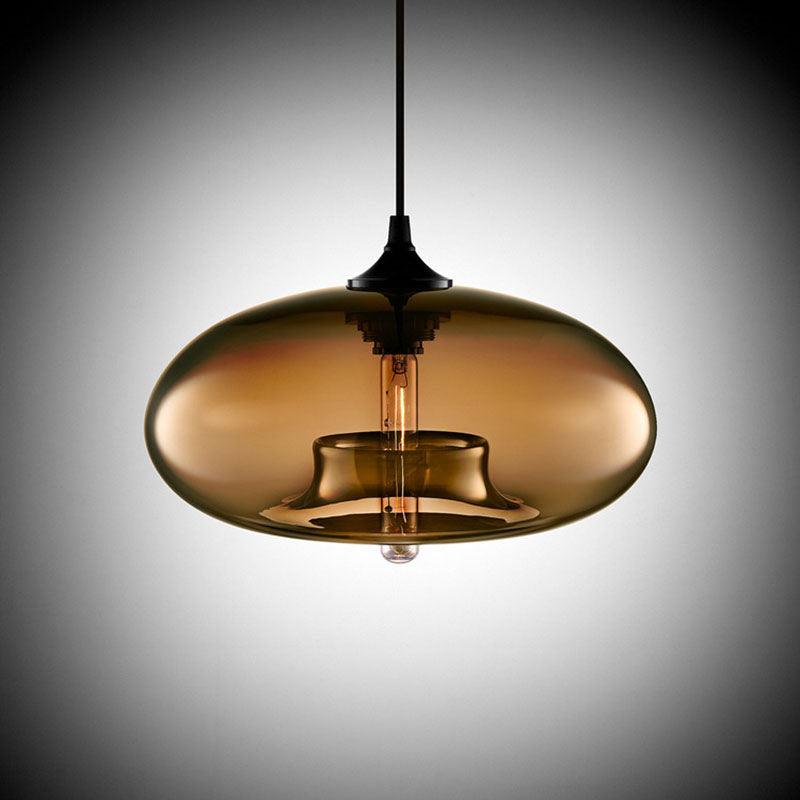 Creative Colourful Round Glass Pendant Light UK