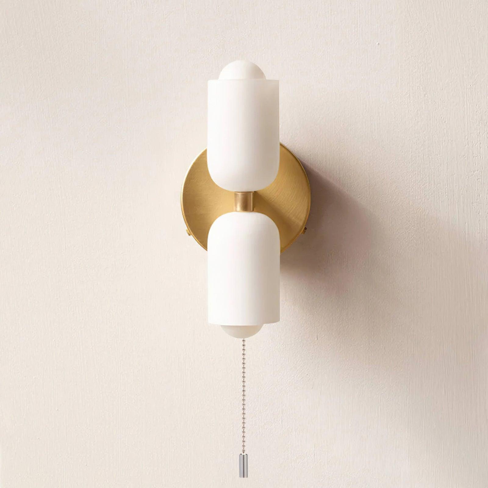 Cream Double Glass Inside Wall Lights