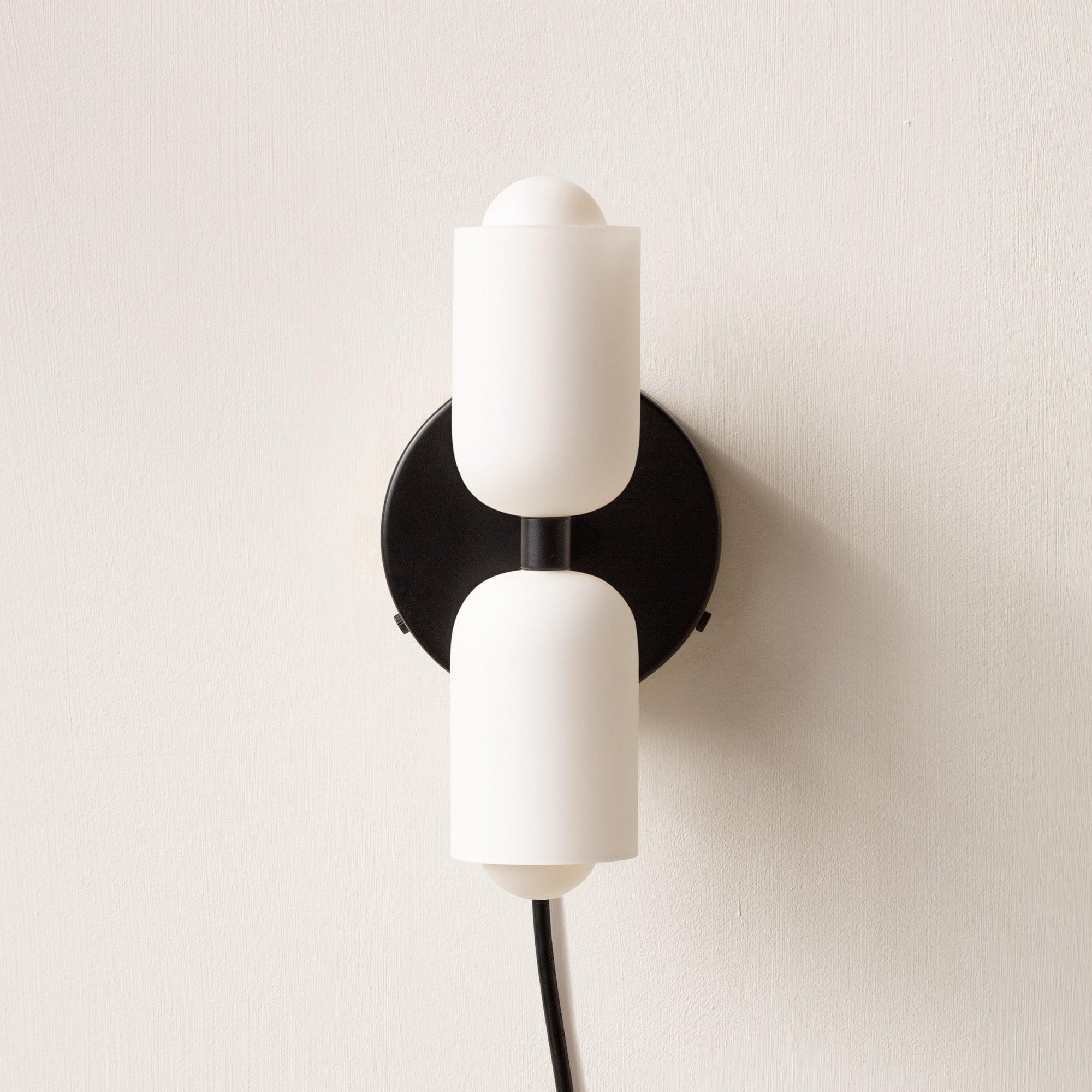 Cream Double Glass Inside Wall Lights