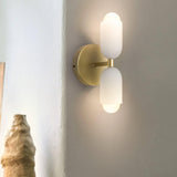 Cream Double Glass Inside Wall Lights