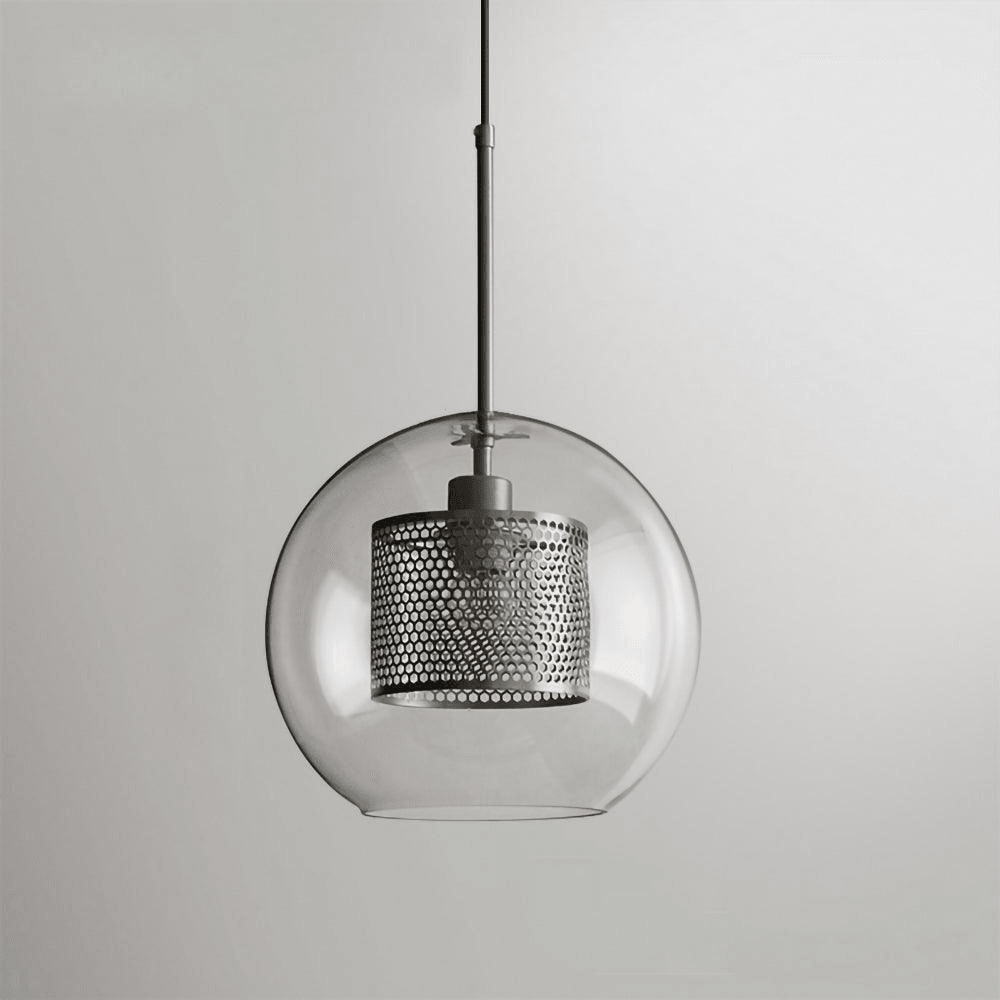Nordic Clear Glass Sphere Pendant Light for Dining Room
