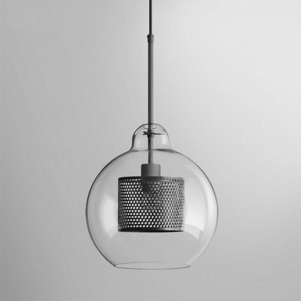 Nordic Clear Glass Sphere Pendant Light for Dining Room