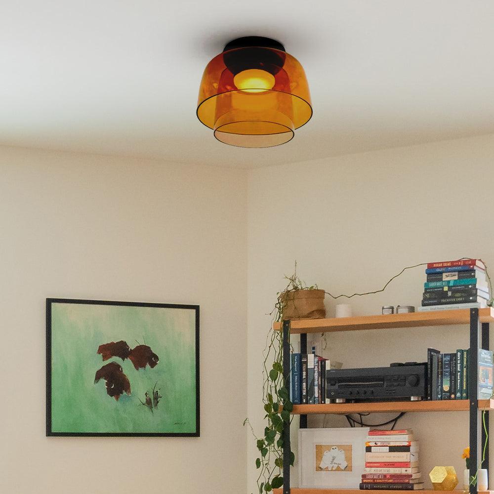 Glass Bowl Ceiling Light for Living room