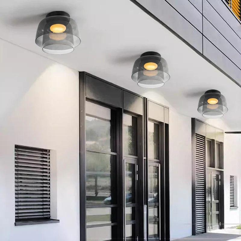 Glass Bowl Ceiling Light for Living room
